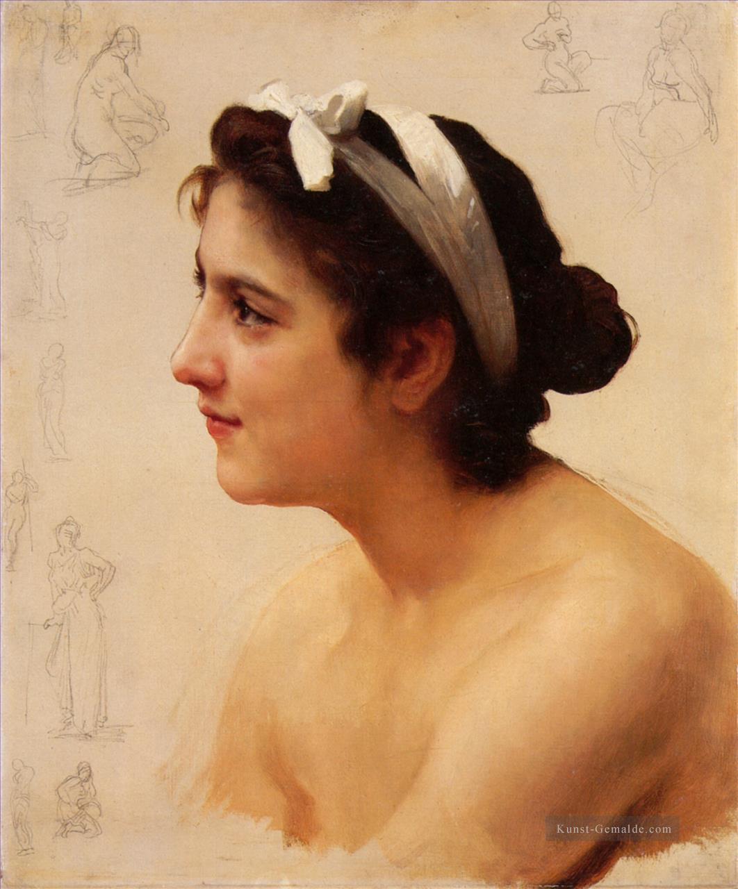 Etude Düne femme eine Lamour Realismus William Adolphe Bouguereau gießen Offrande Ölgemälde